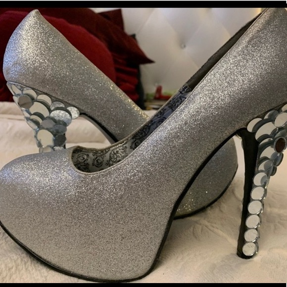 Bordello Shoes - CUSTOM ONE OF A KIND METALLIC HEELS